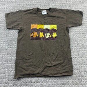 The Beatles Shirt Men Small S Brown 2009 Faded Y2K Tee T-Shirt